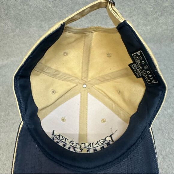 Pennybyrn Maryfield Hat Cap Adult OSFA Beige Blue Strapback Dog Daze Black Label - Picture 8 of 10